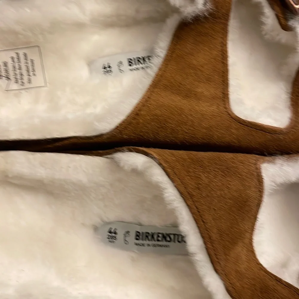 Birkenstock Arizona Mink Shearling sheepskin slipper sandal size 42 fur sandals